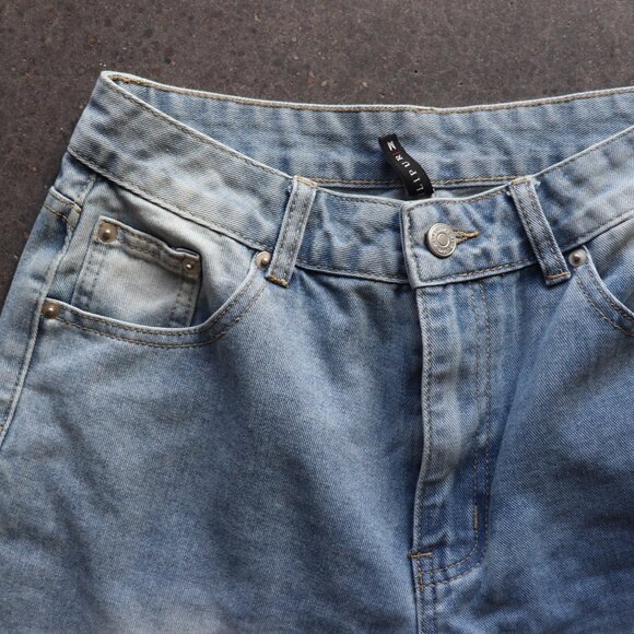 Wide Leg Light Wash Jeans - Medium - Picture 2 of 5